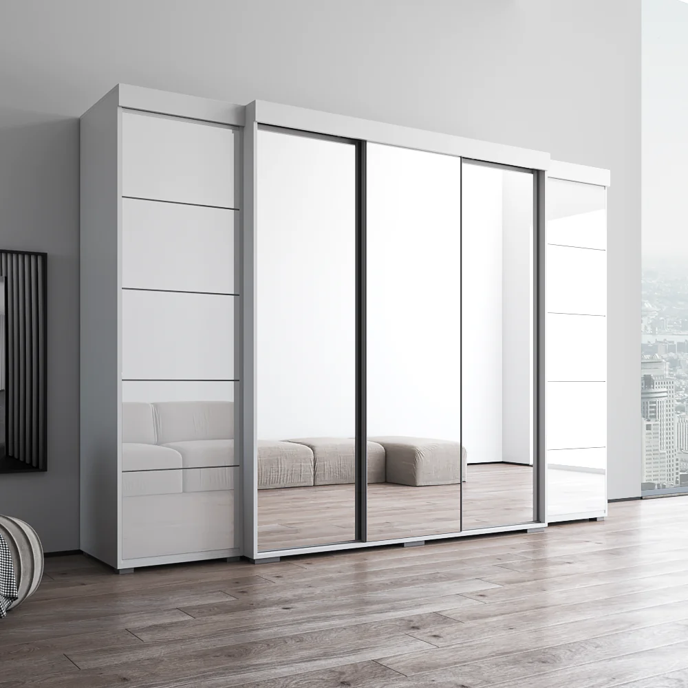 Aria 3D-EXEX Wardrobe with 3 Mirrors - Image 3