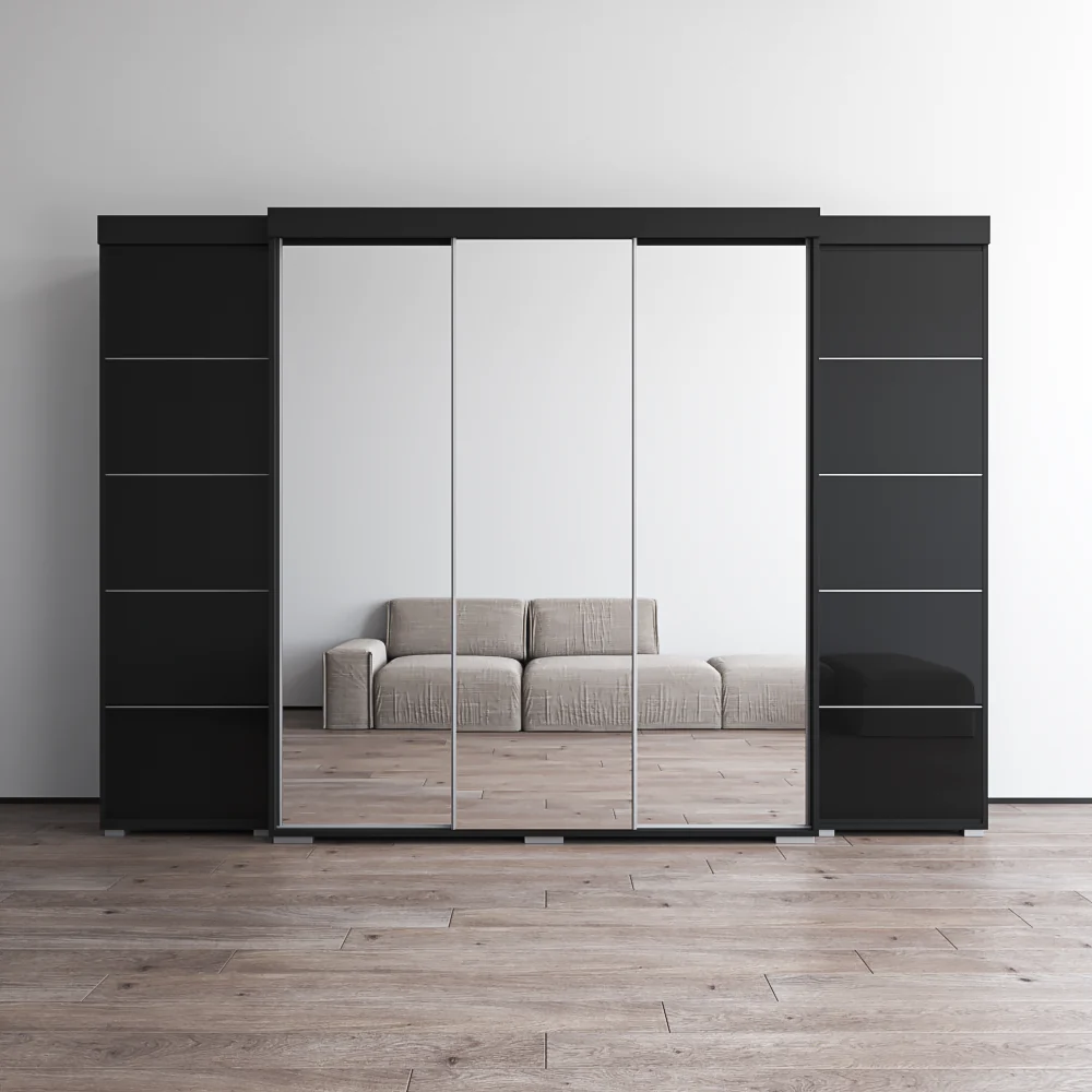 Aria 3D-EXEX Wardrobe with 3 Mirrors - Image 7