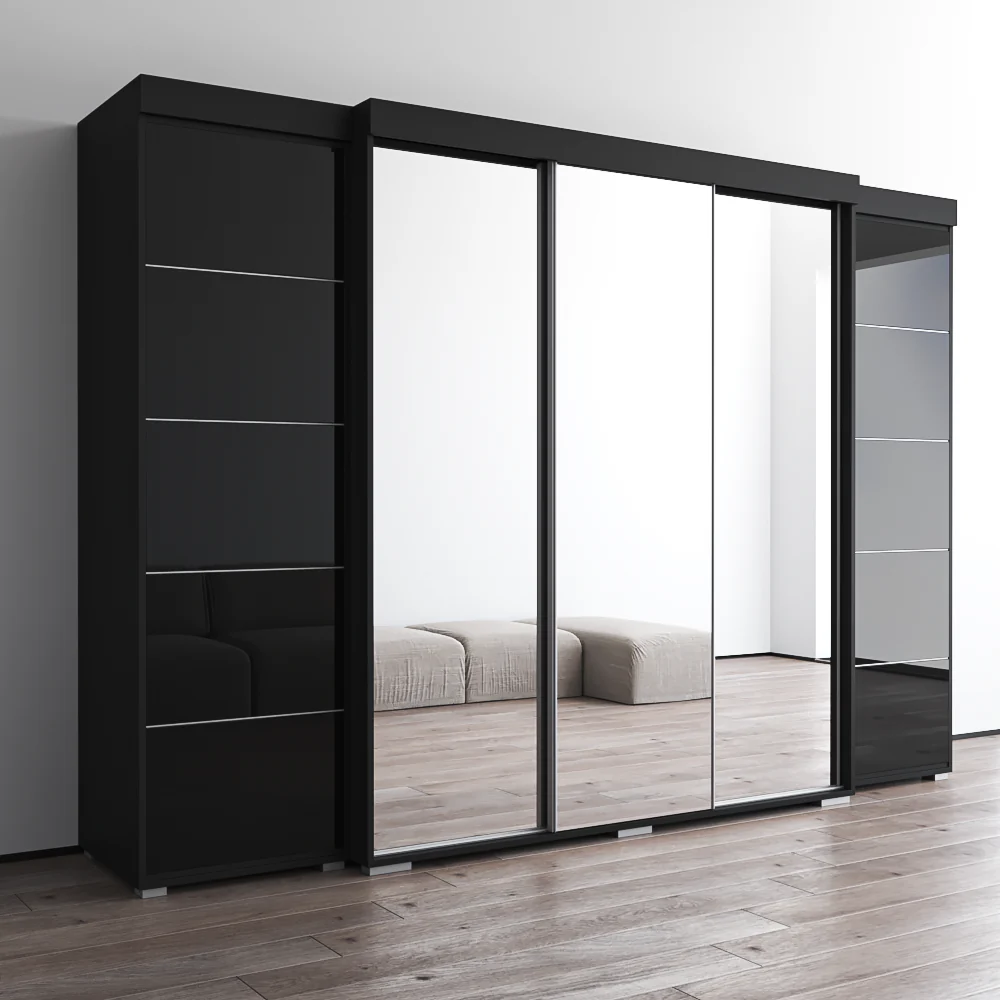 Aria 3D-EXEX Wardrobe with 3 Mirrors - Image 8