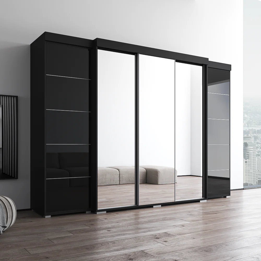 Aria 3D-EXEX Wardrobe with 3 Mirrors - Image 9