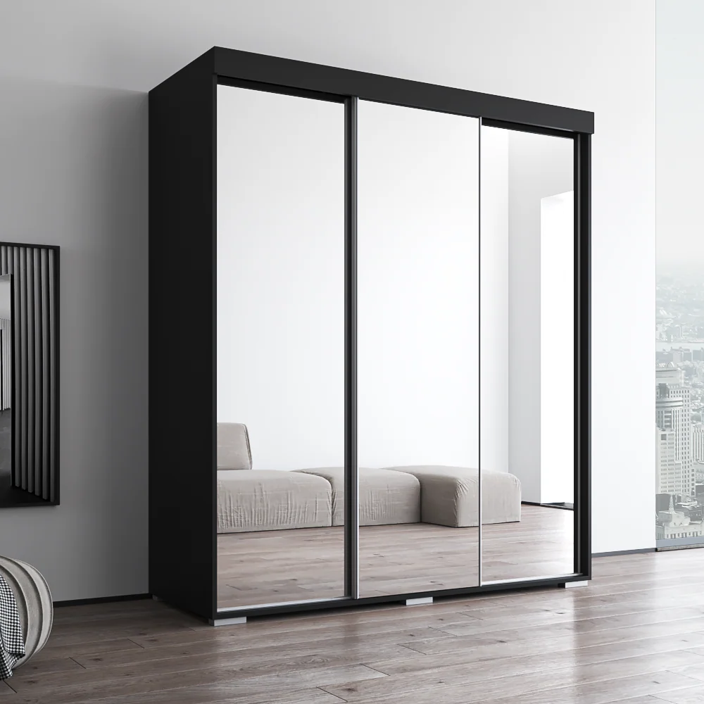 Aria 3D Wardrobe with All Mirror - Image 13
