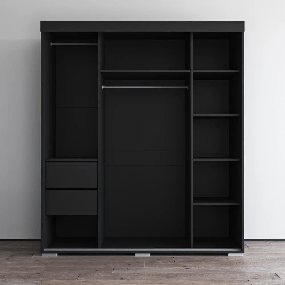 Aria 3D Wardrobe with All Mirror - Image 16
