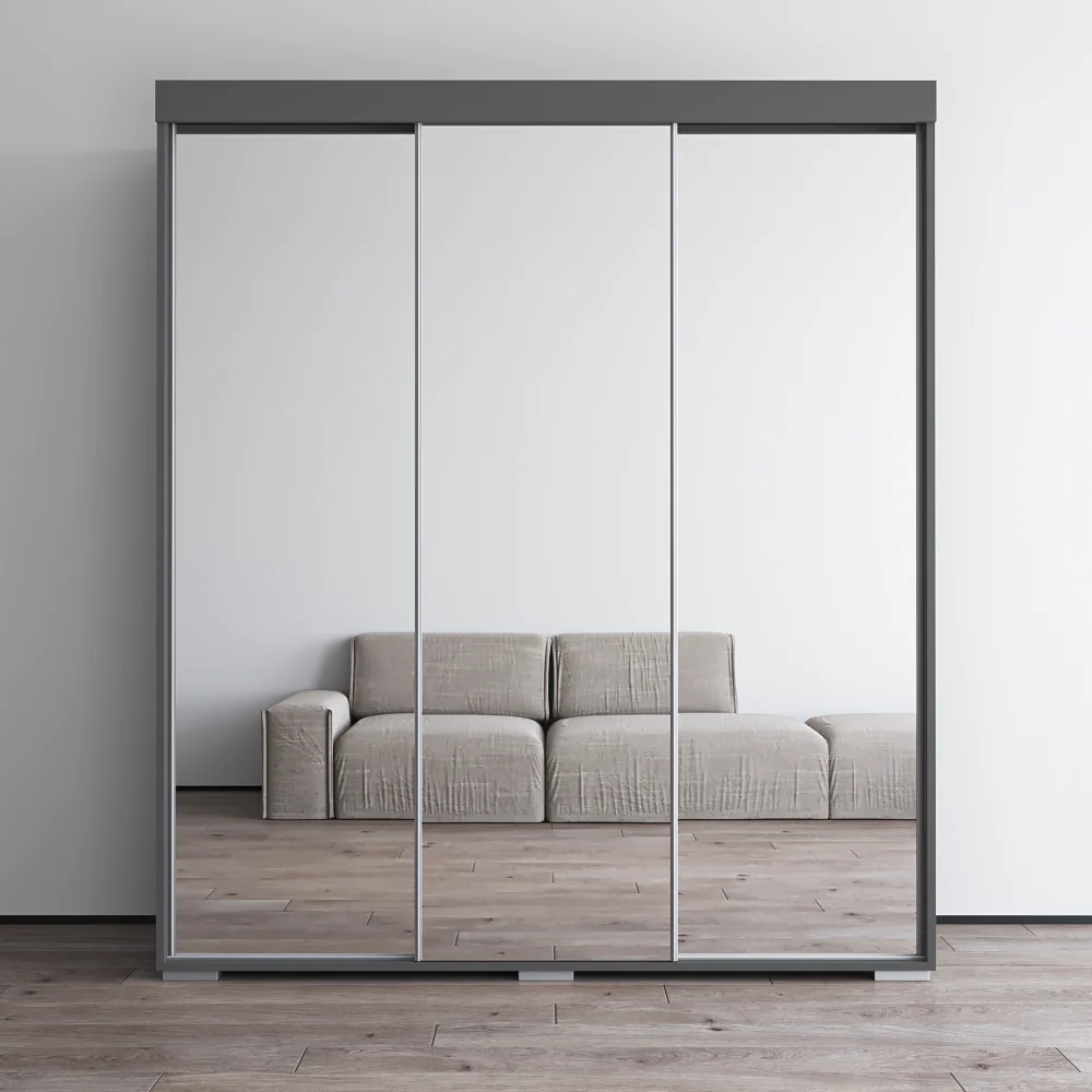 Aria 3D Wardrobe with All Mirror - Image 18