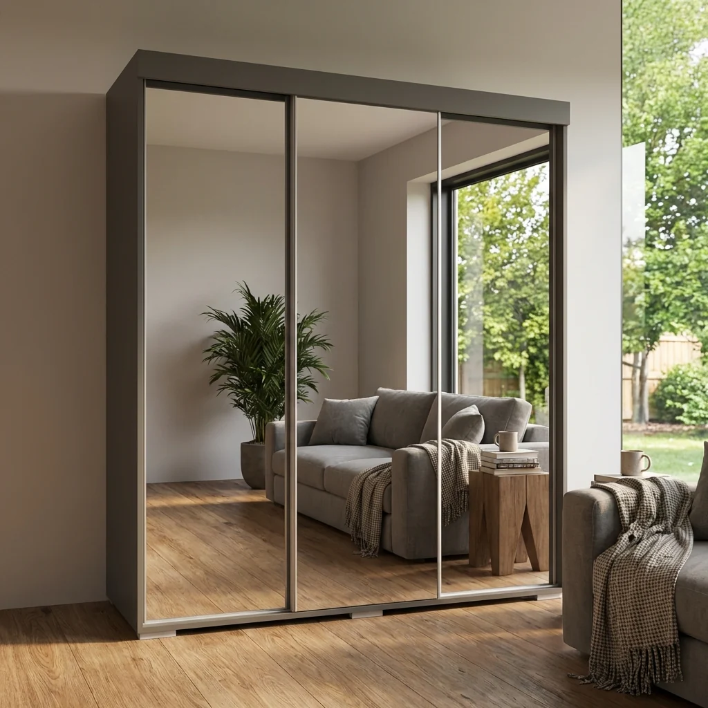 Aria 3D Wardrobe with All Mirror - Image 22