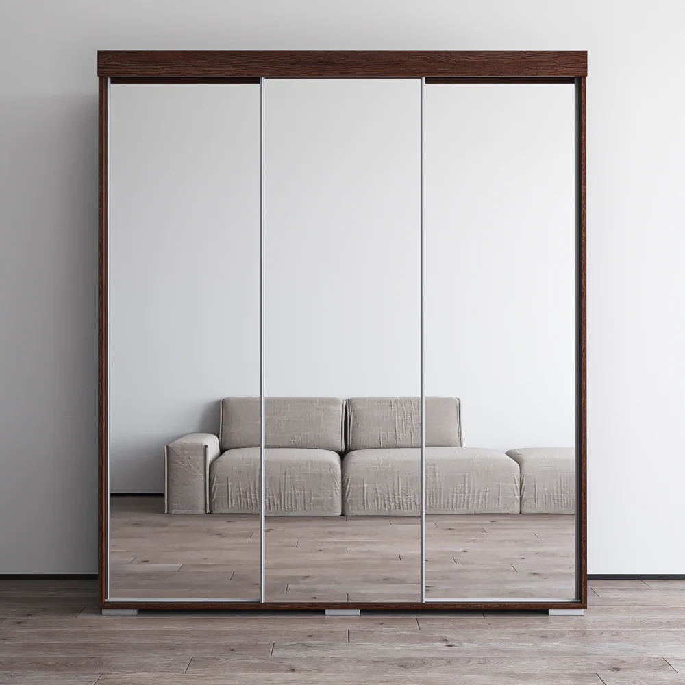 Aria 3D Wardrobe with All Mirror - Image 25