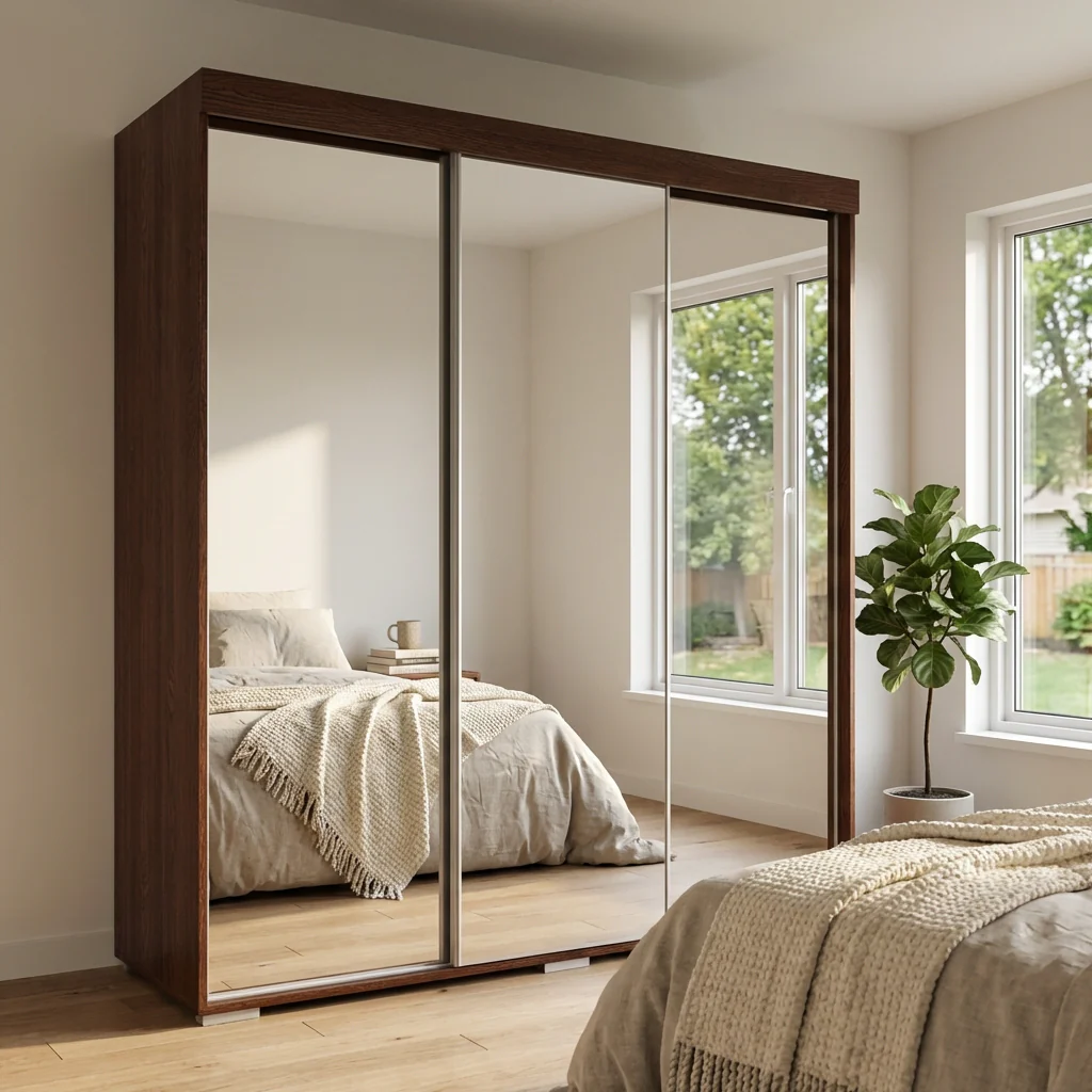 Aria 3D Wardrobe with All Mirror - Image 29