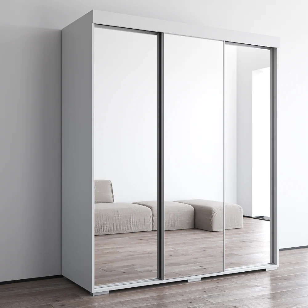 Aria 3D Wardrobe with All Mirror - Image 3