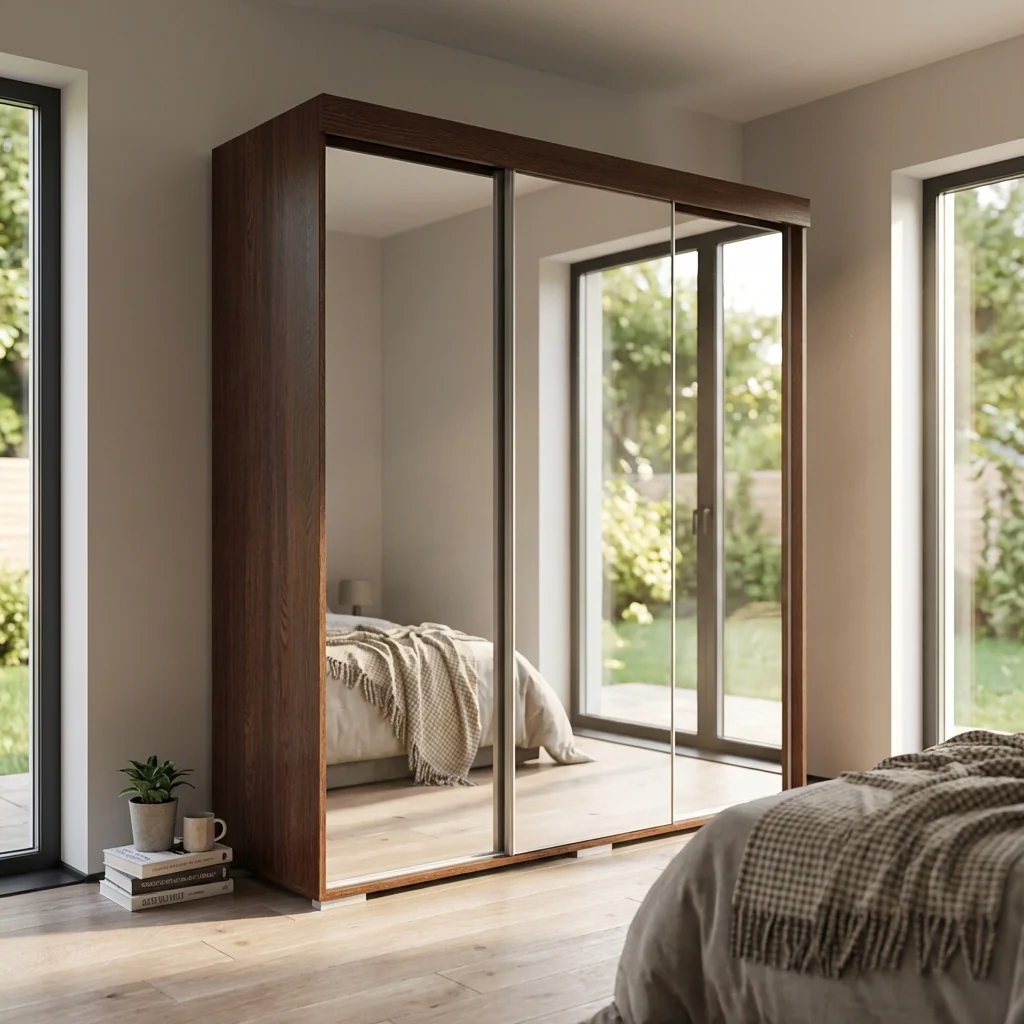 Aria 3D Wardrobe with All Mirror - Image 30