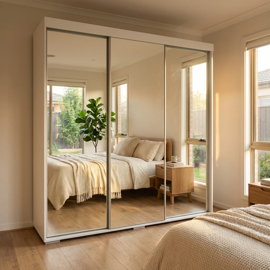 Aria 3D Wardrobe with All Mirror - Image 5