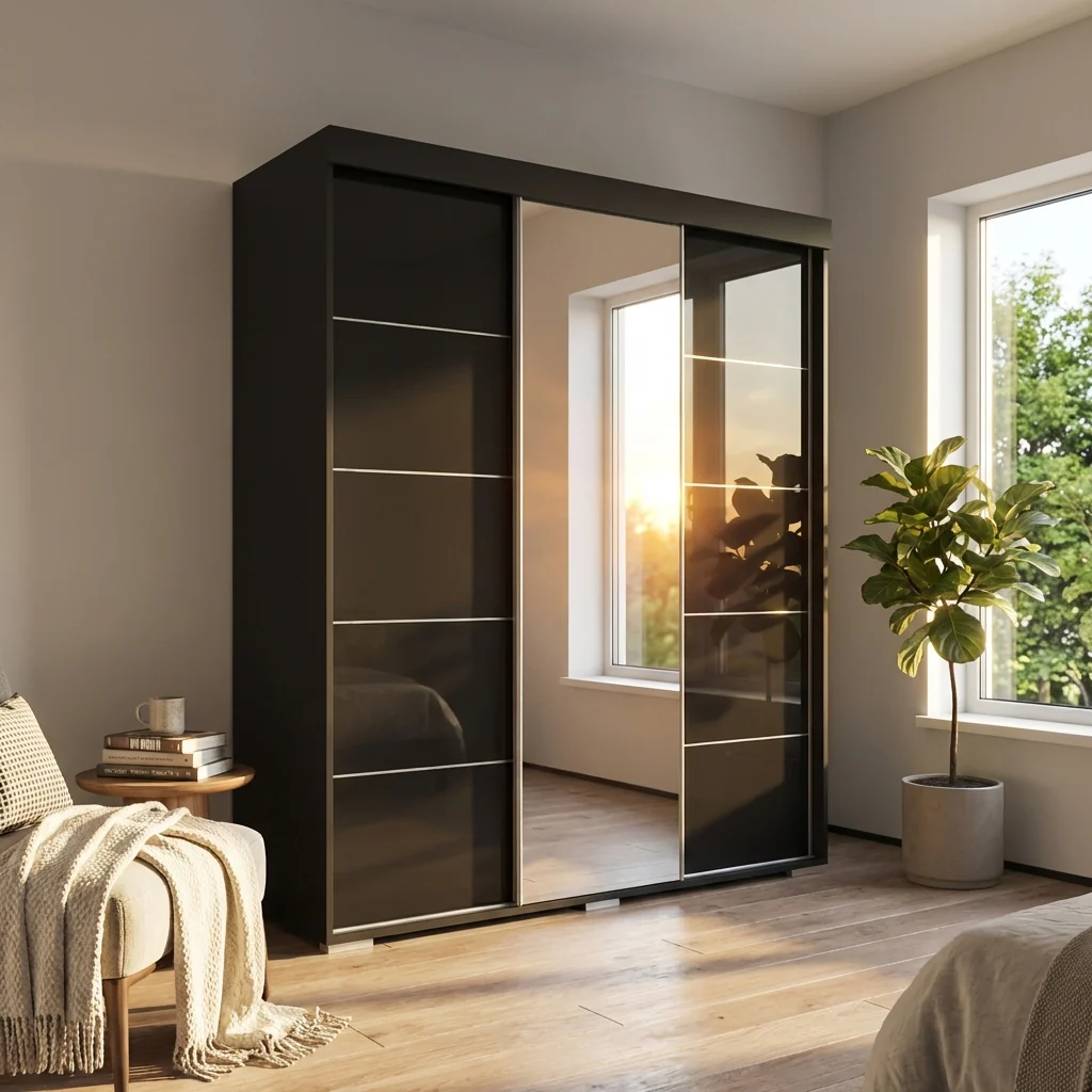Aria 3D Wardrobe with Mirror - Image 11
