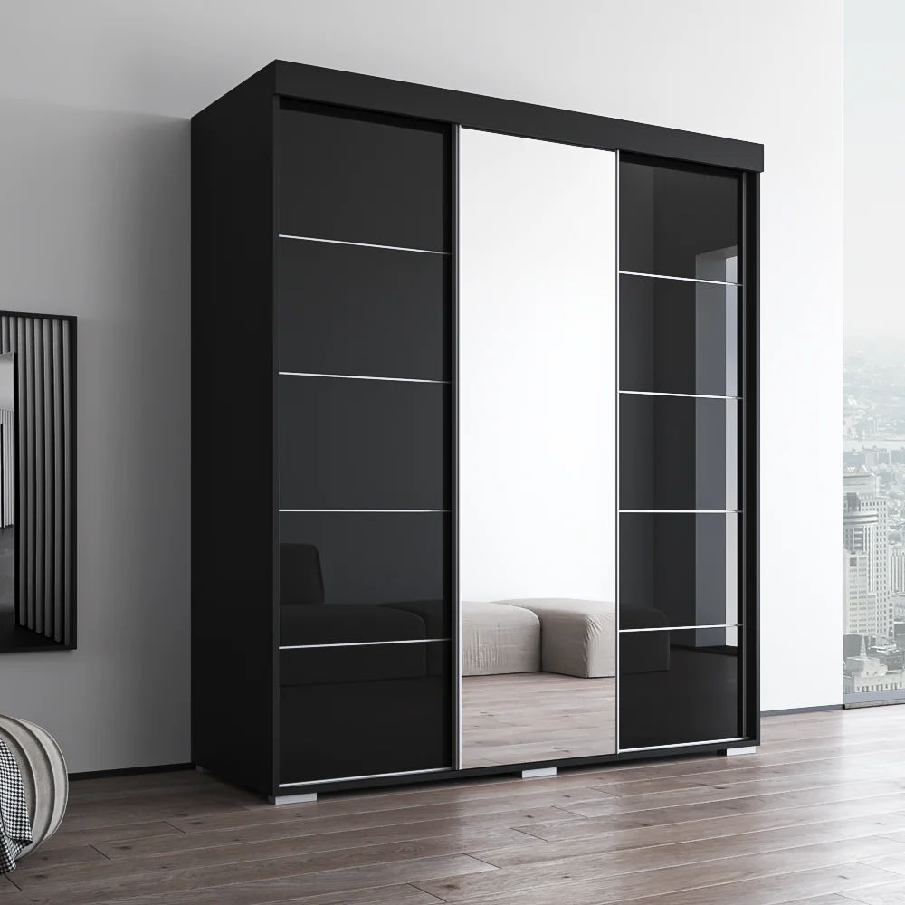 Aria 3D Wardrobe with Mirror - Image 13