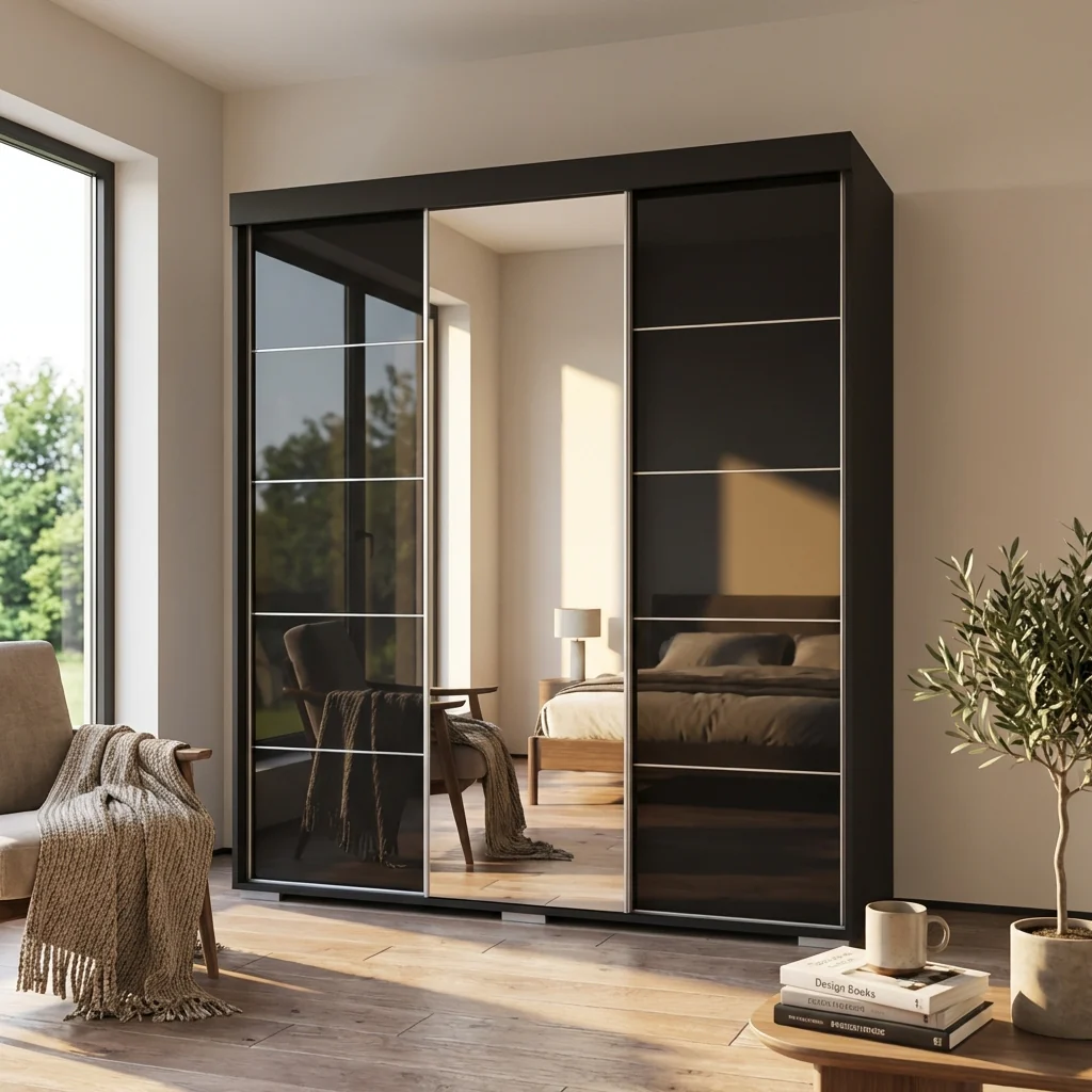 Aria 3D Wardrobe with Mirror - Image 15
