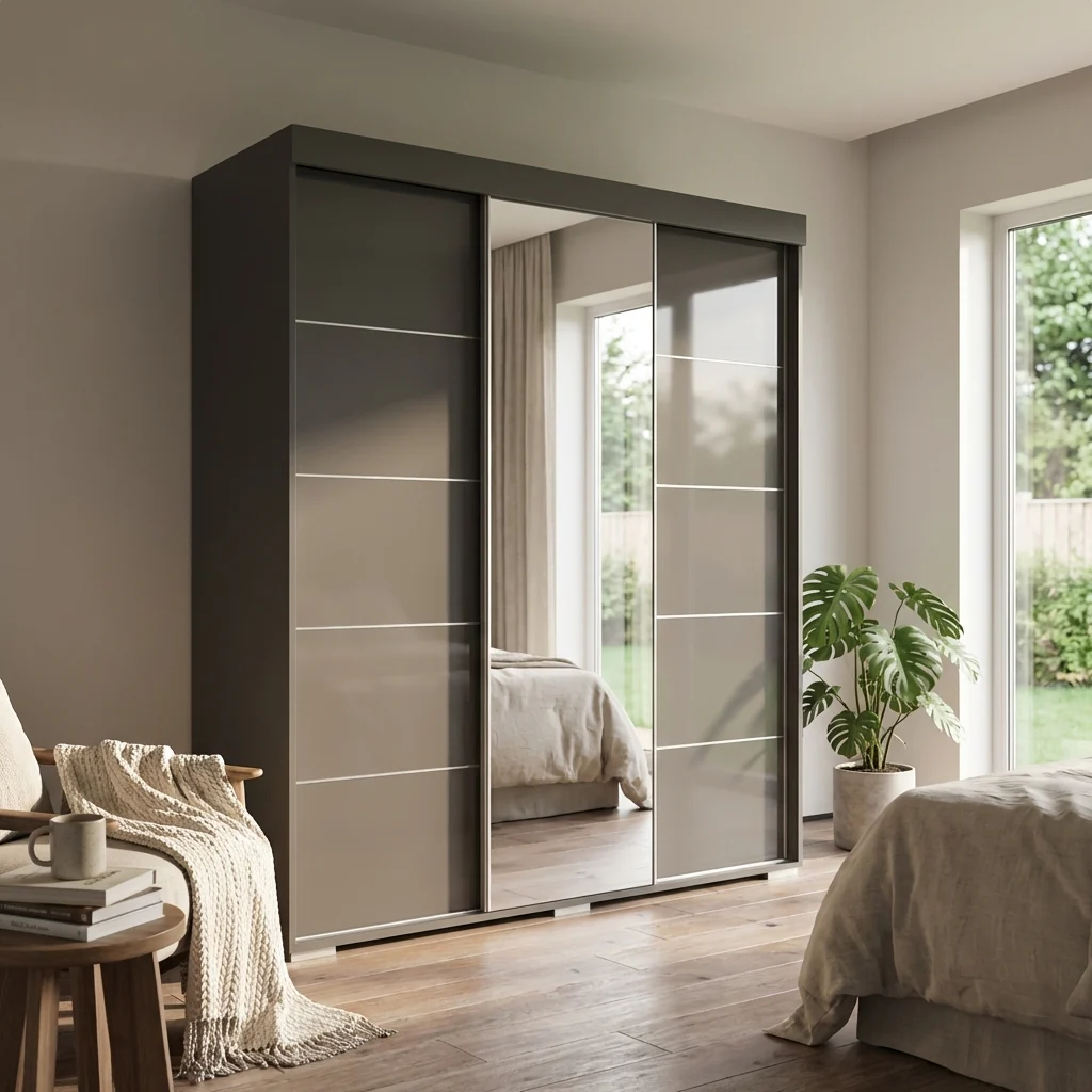 Aria 3D Wardrobe with Mirror - Image 19