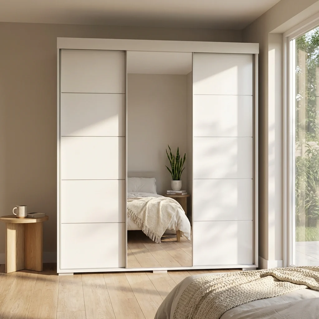Aria 3D Wardrobe with Mirror - Image 5