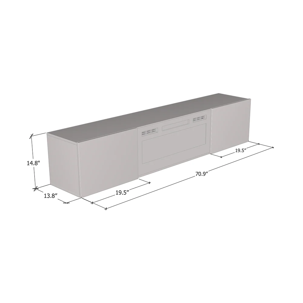 Baja WH-EF Floating Fireplace TV Stand - Image 45