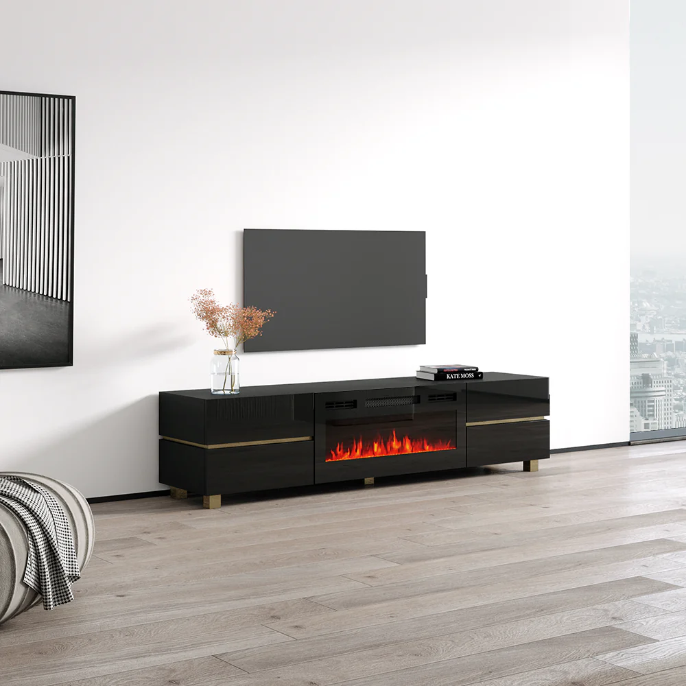 Bono 01 BL-EF Fireplace TV Stand - Image 3