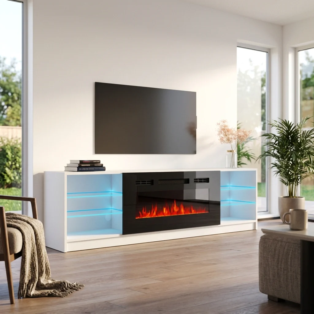 Boston 01 Fireplace TV Stand - Image 9