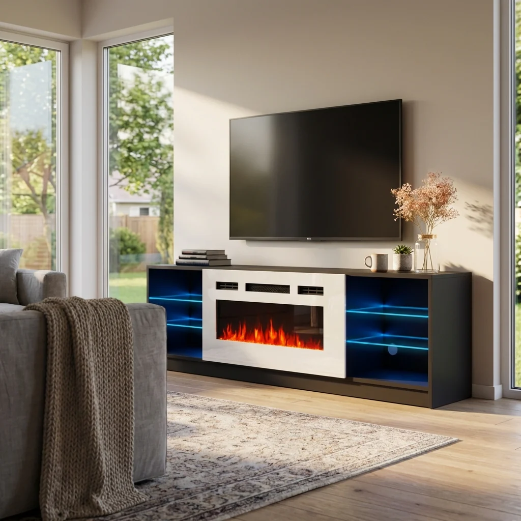 Boston WH01 Fireplace TV Stand - Image 12
