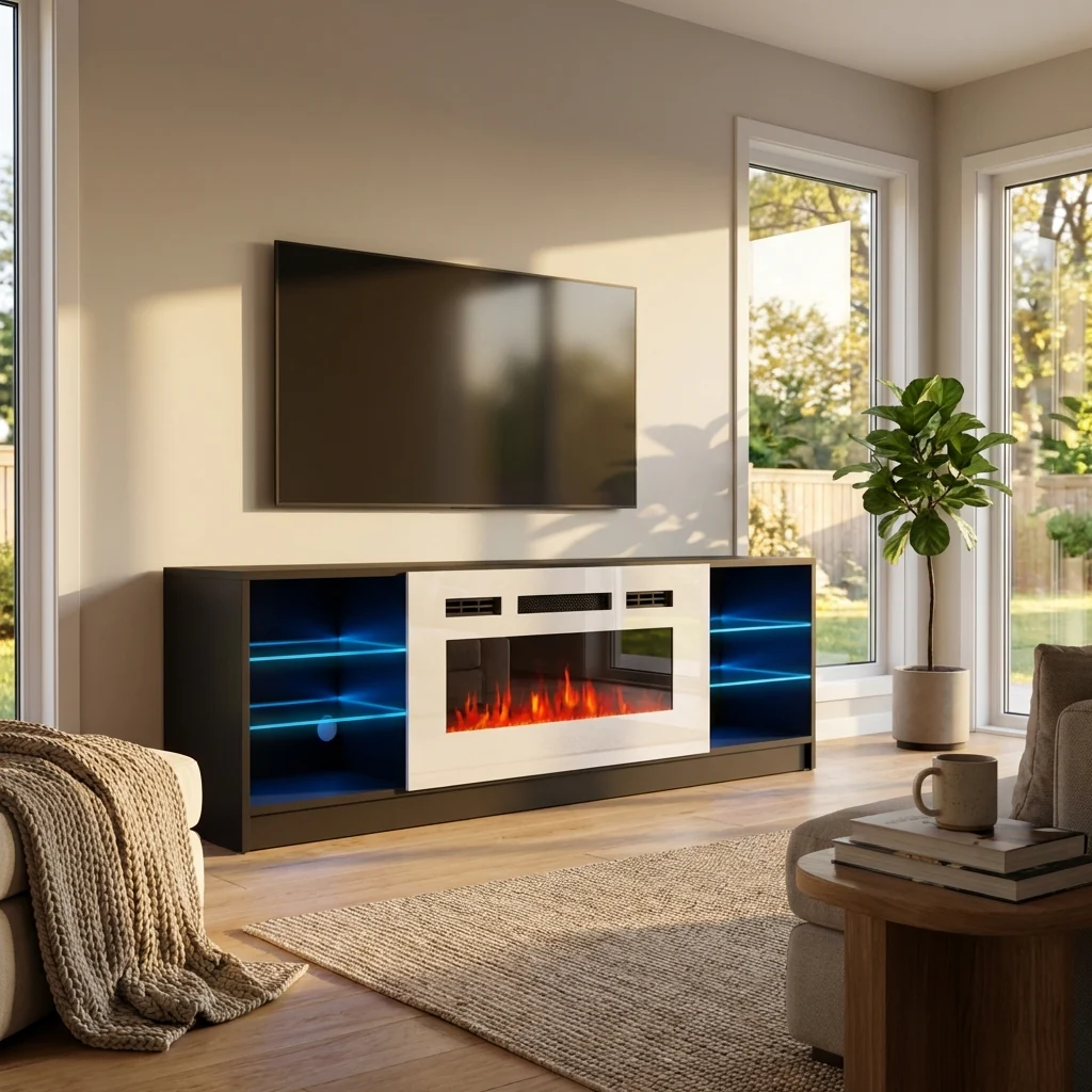 Boston WH01 Fireplace TV Stand - Image 13