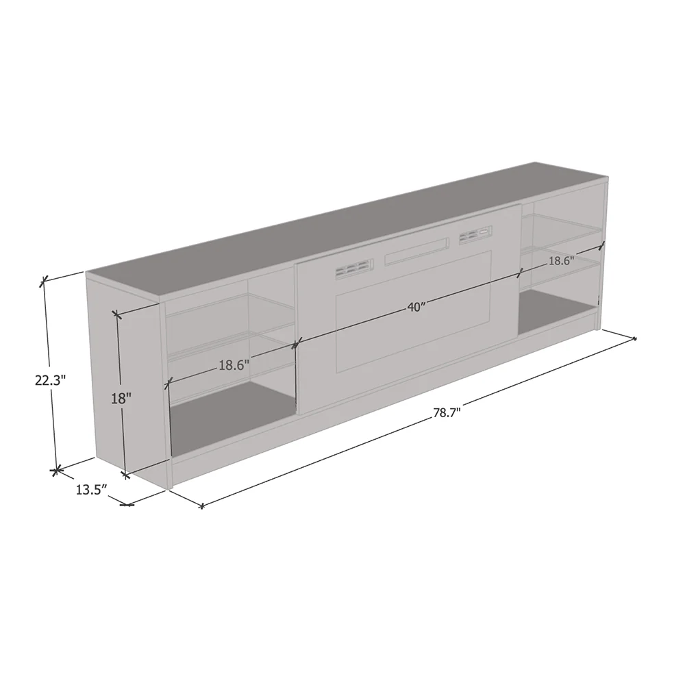 Boston WH01 Fireplace TV Stand - Image 7