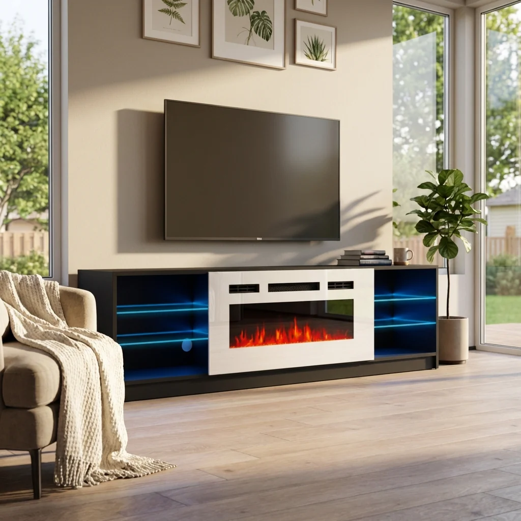 Boston WH01 Fireplace TV Stand - Image 9