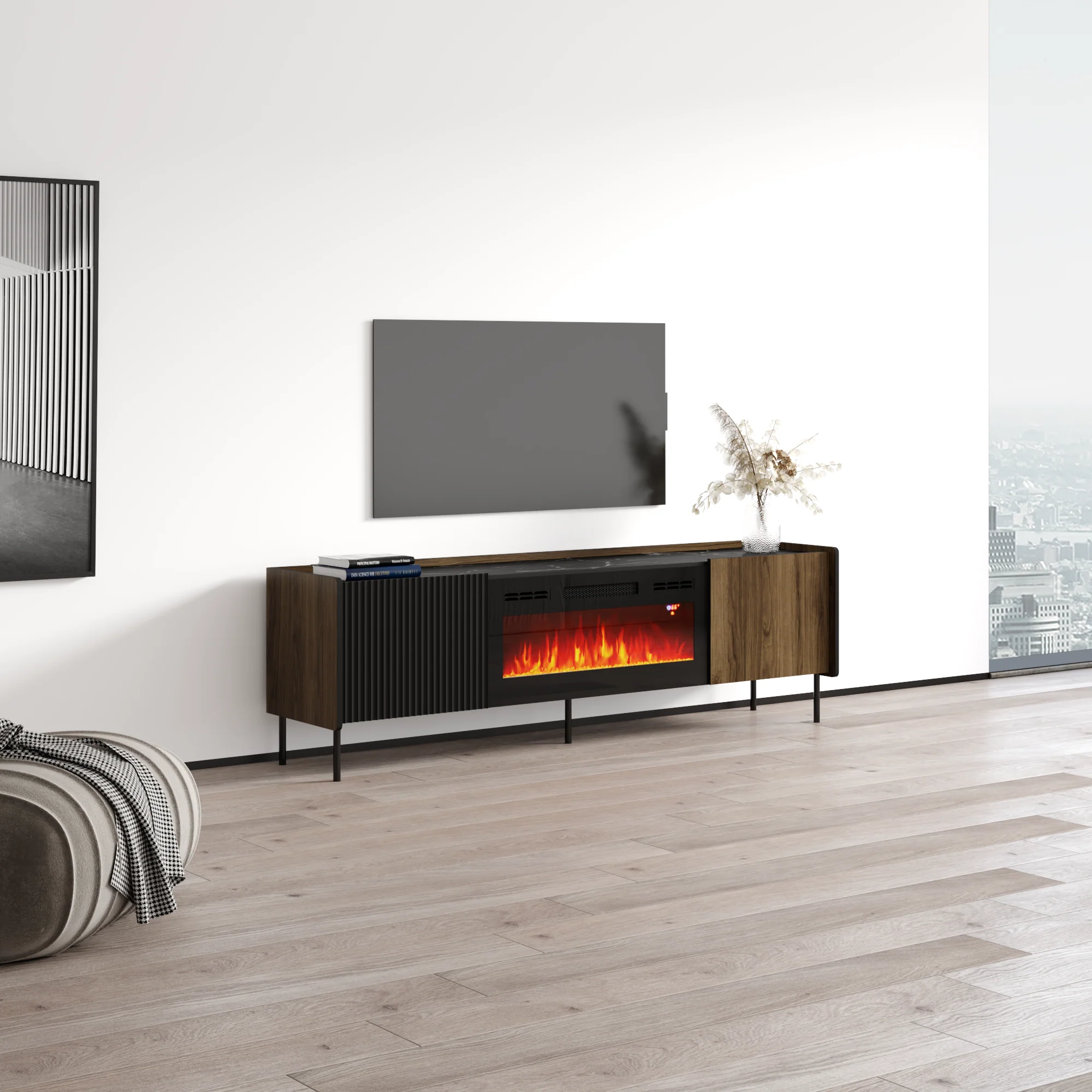 Brandy 180 BL-EF Fireplace TV Stand - Image 3
