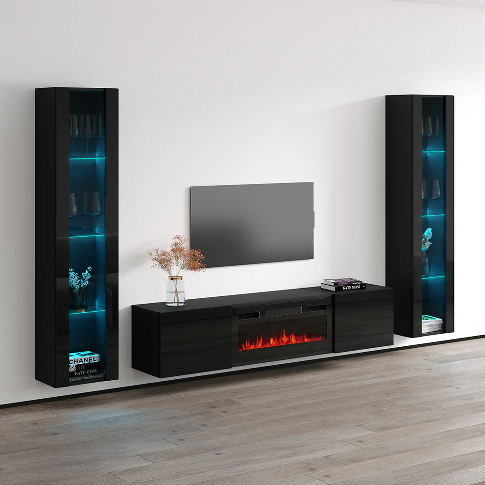Cali BL-EF Floating Fireplace Entertainment Center - Image 12