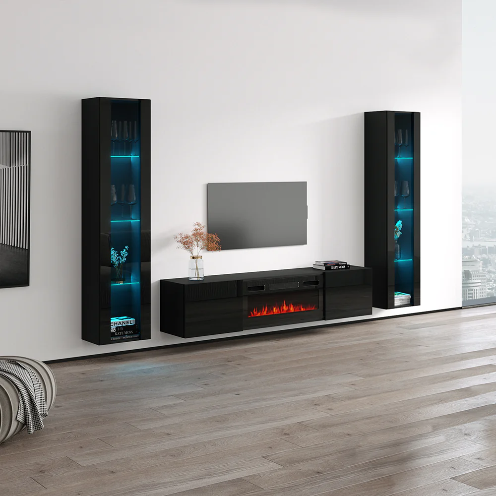 Cali BL-EF Floating Fireplace Entertainment Center - Image 13