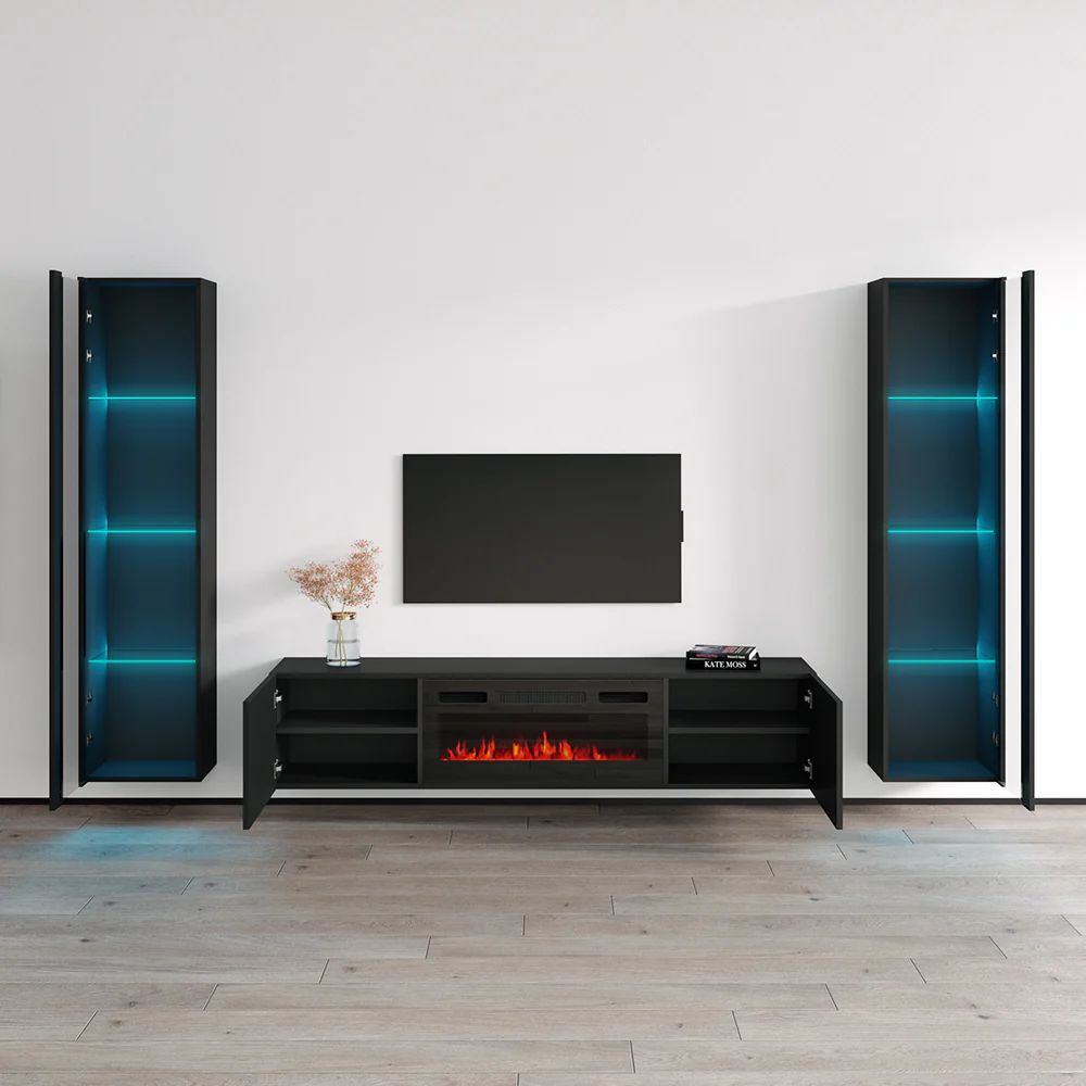 Cali BL-EF Floating Fireplace Entertainment Center - Image 14