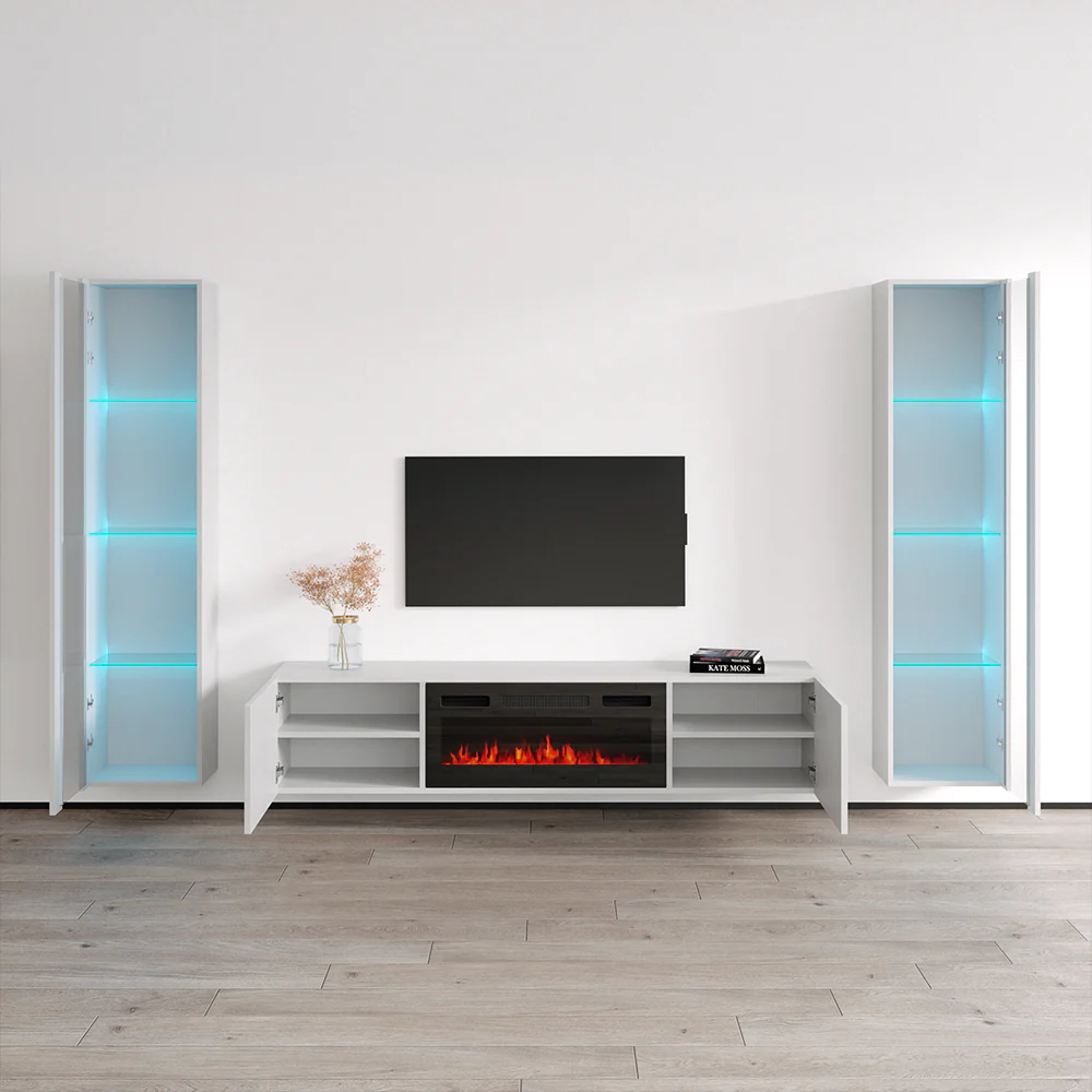 Cali BL-EF Floating Fireplace Entertainment Center - Image 19