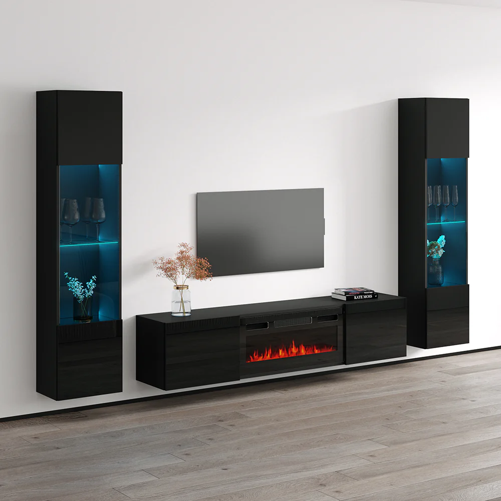 Cali BL-EF Floating Fireplace Entertainment Center - Image 22