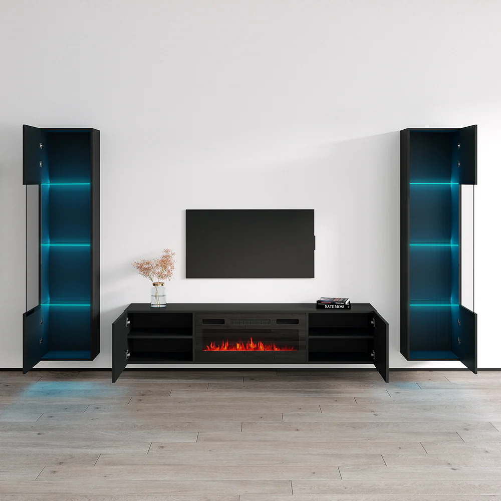 Cali BL-EF Floating Fireplace Entertainment Center - Image 24