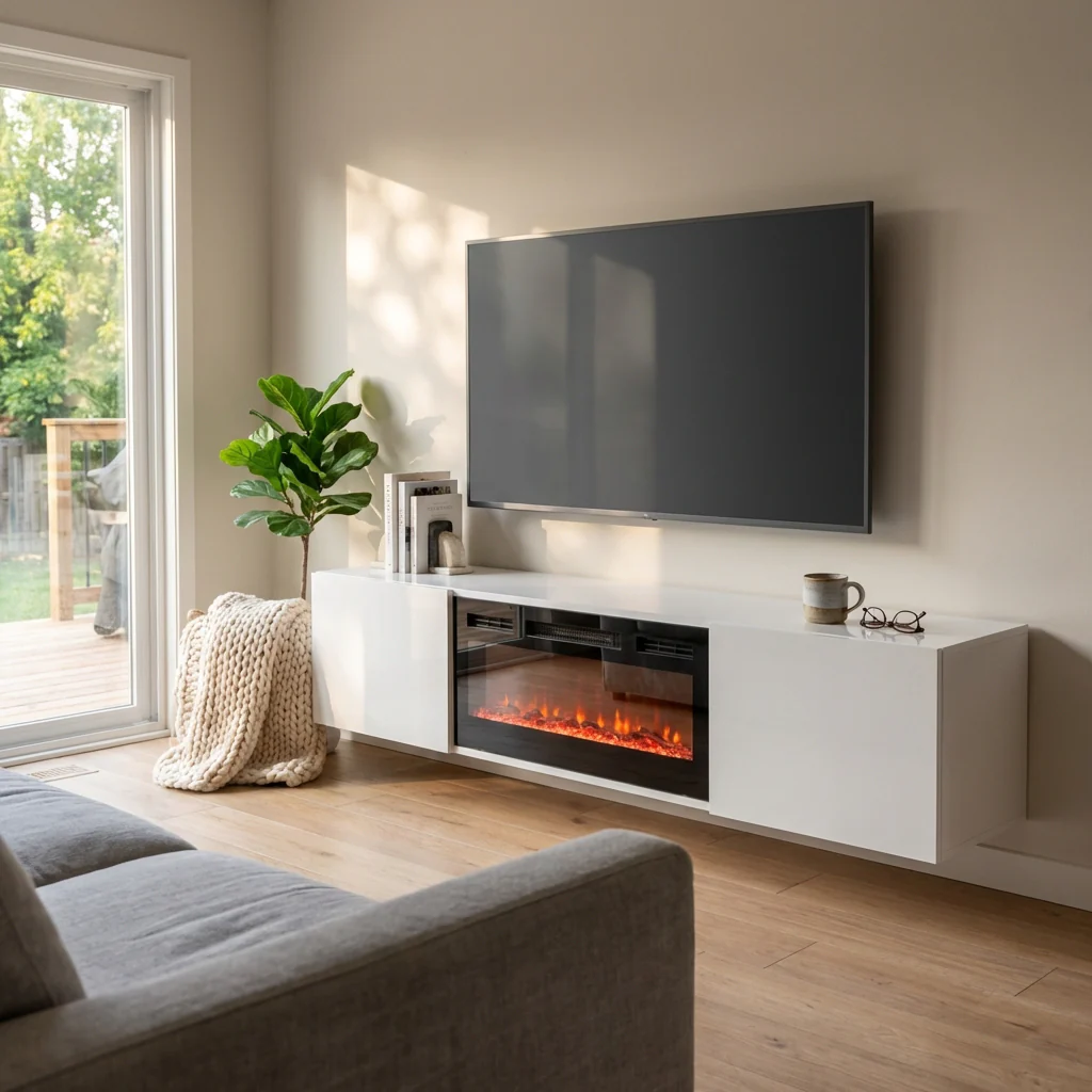 Cali BL-EF Floating Fireplace TV Stand - Image 11
