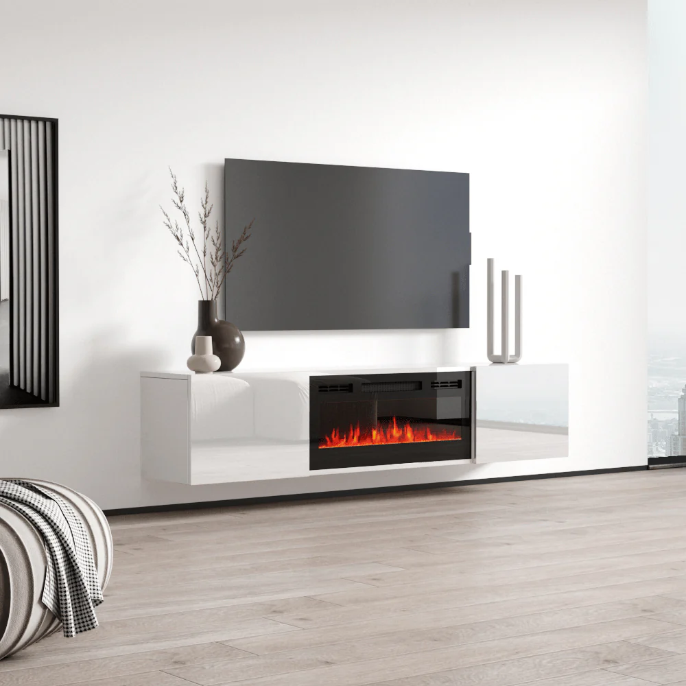 Cali BL-EF Floating Fireplace TV Stand - Image 13
