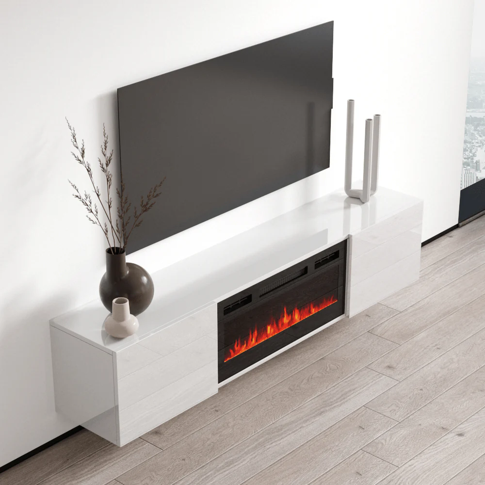 Cali BL-EF Floating Fireplace TV Stand - Image 14