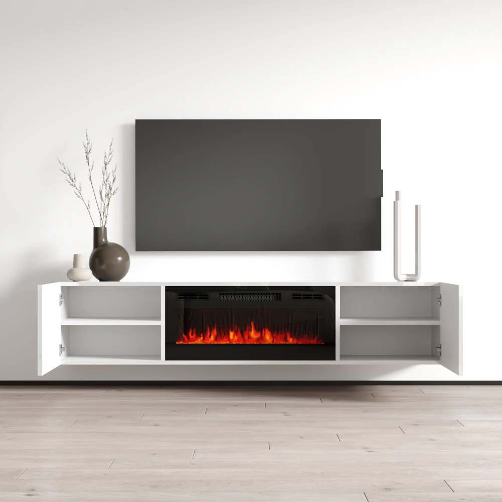 Cali BL-EF Floating Fireplace TV Stand - Image 15