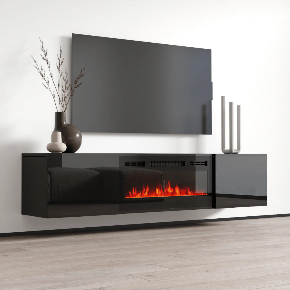 Cali BL-EF Floating Fireplace TV Stand - Image 3