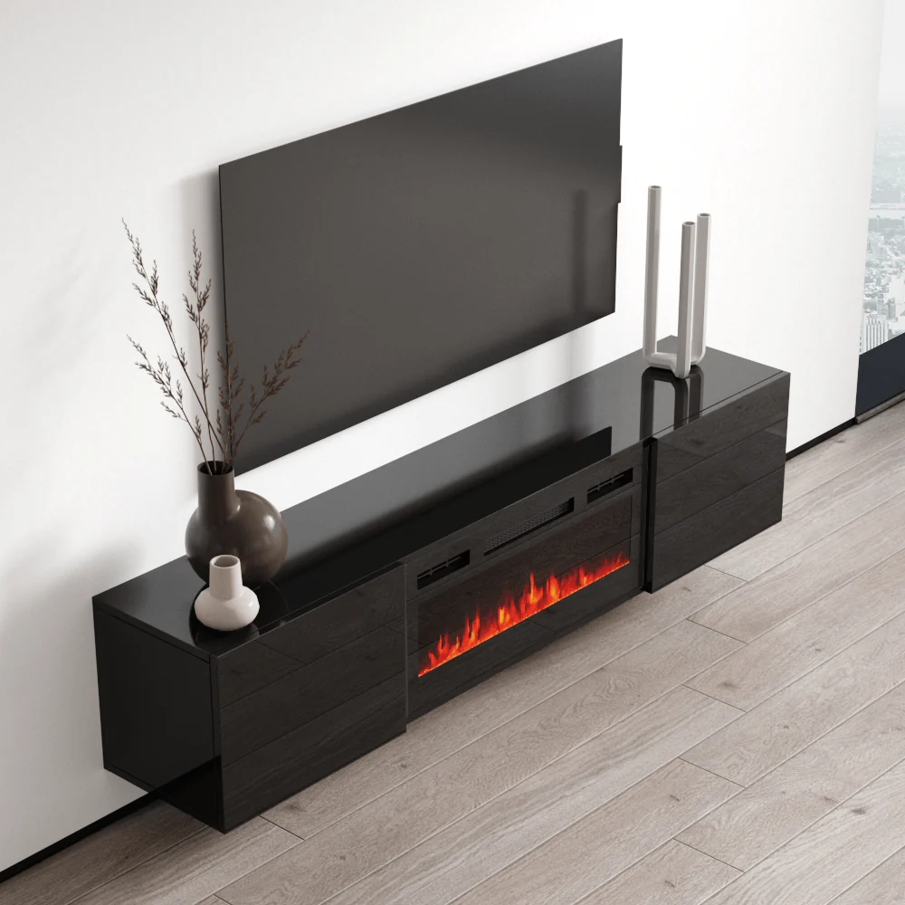 Cali BL-EF Floating Fireplace TV Stand - Image 5