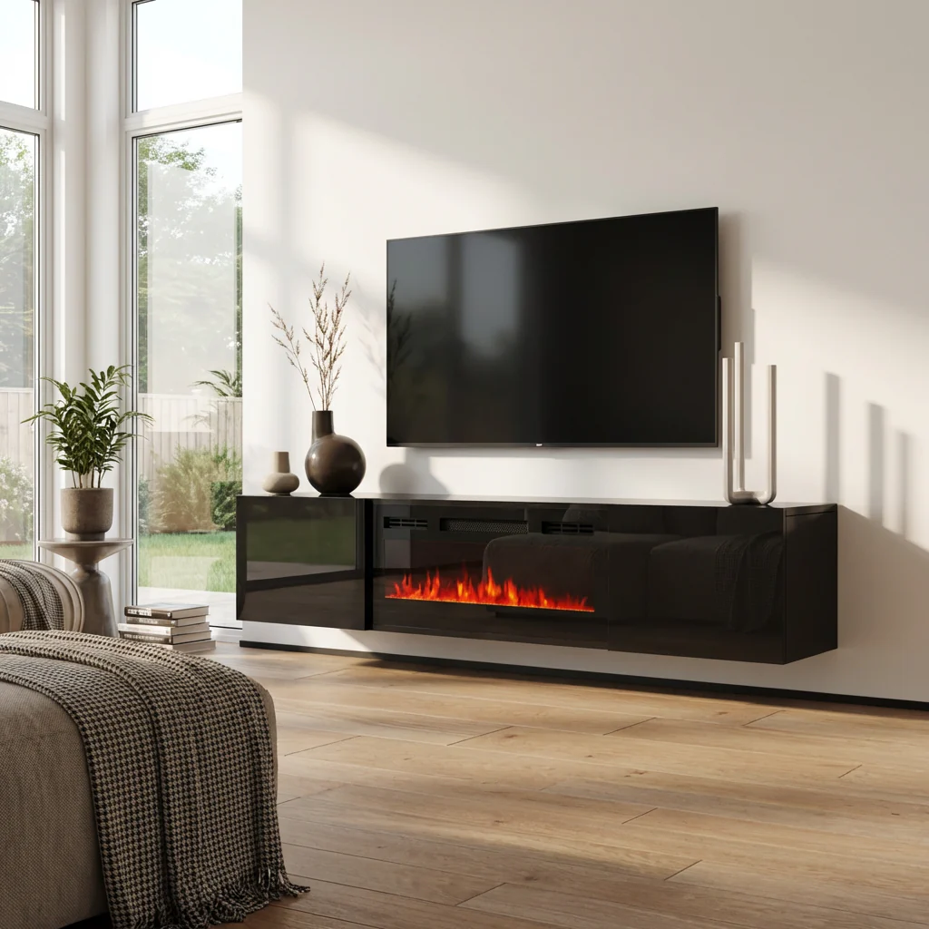 Cali BL-EF Floating Fireplace TV Stand - Image 7