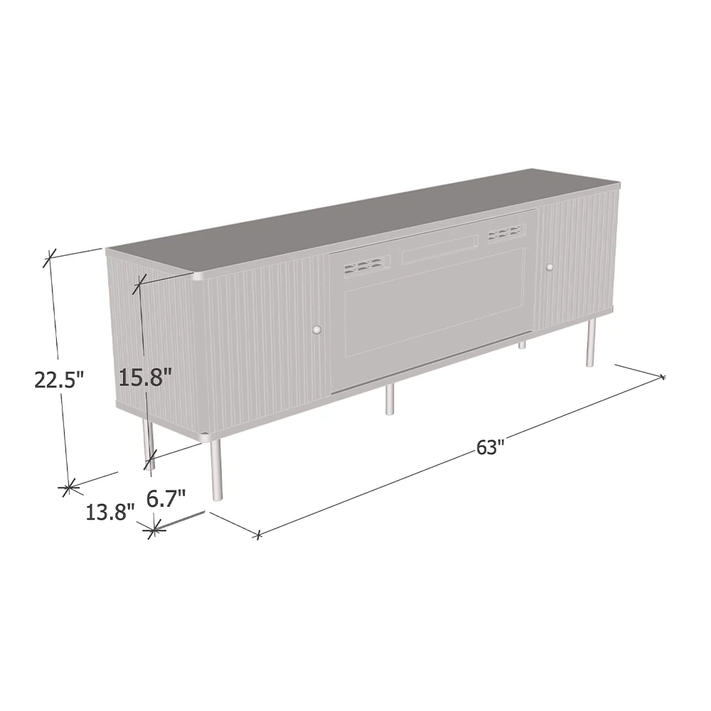 Camelia BL-EF Fireplace TV Stand - Image 6