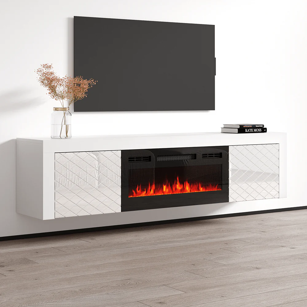 Dia BL-EF Floating Fireplace TV Stand - Image 2