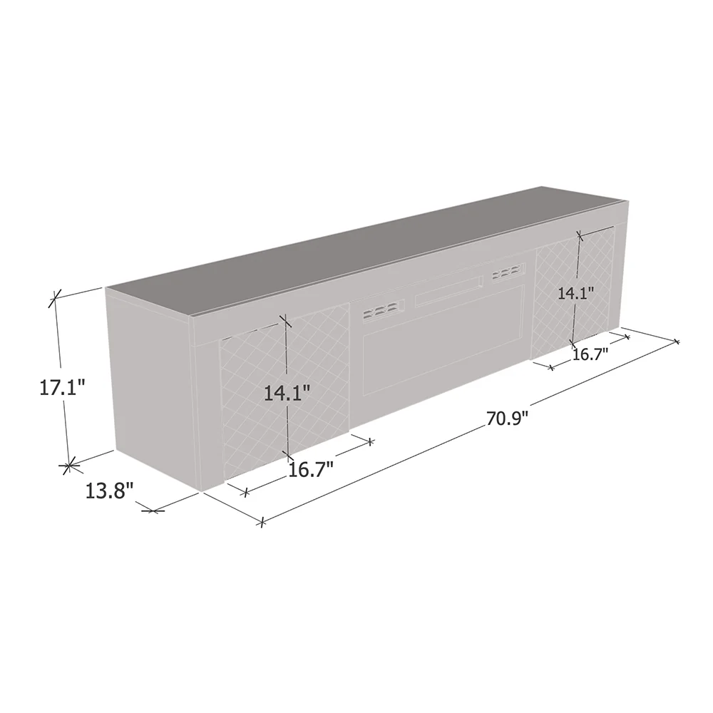 Dia BL-EF Floating Fireplace TV Stand - Image 8