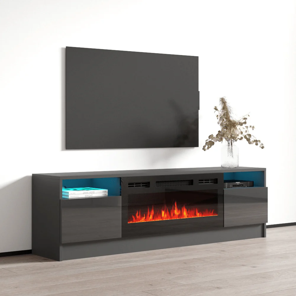Duke 01 BL-EF Fireplace TV Stand - Image 11