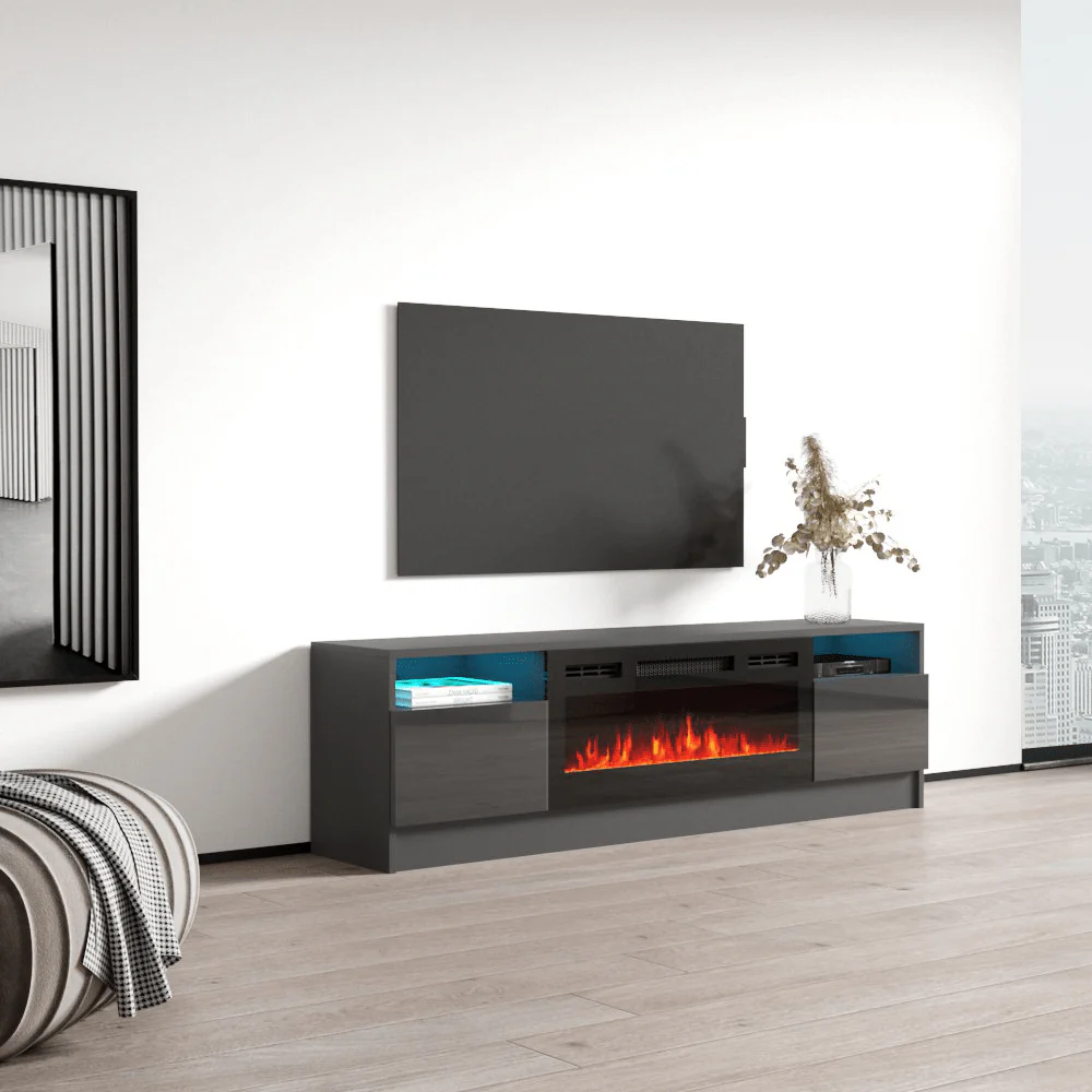 Duke 01 BL-EF Fireplace TV Stand - Image 12