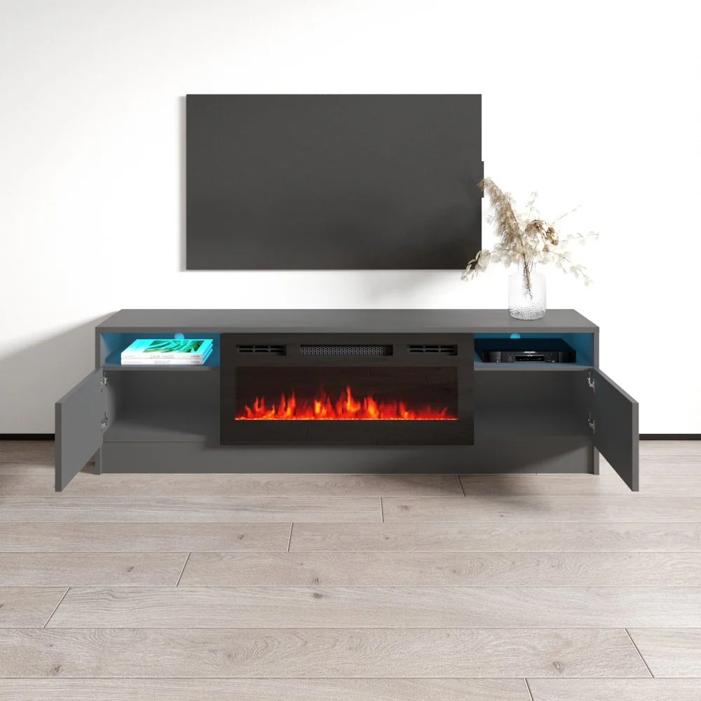 Duke 01 BL-EF Fireplace TV Stand - Image 13