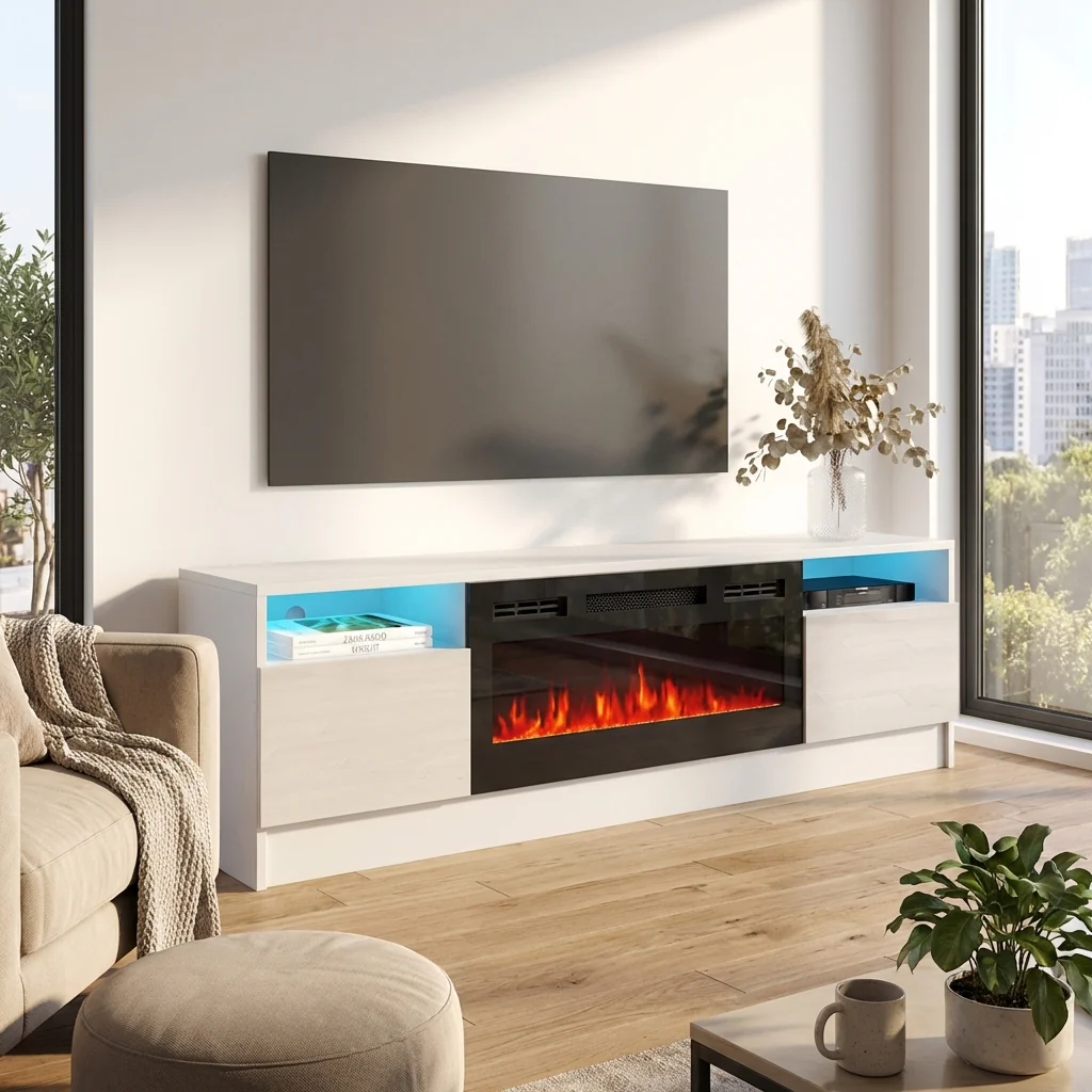 Duke 01 BL-EF Fireplace TV Stand - Image 17