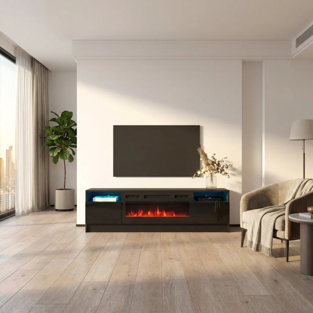 Duke 01 BL-EF Fireplace TV Stand - Image 2