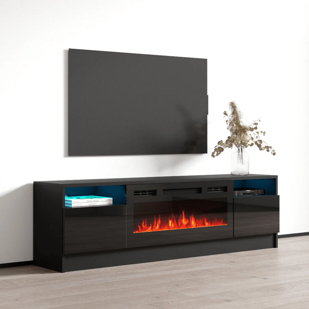 Duke 01 BL-EF Fireplace TV Stand - Image 3