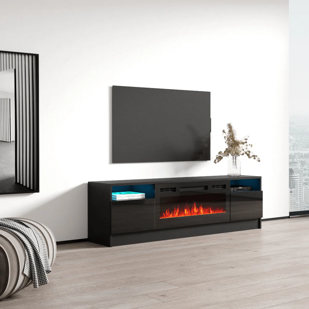 Duke 01 BL-EF Fireplace TV Stand - Image 4