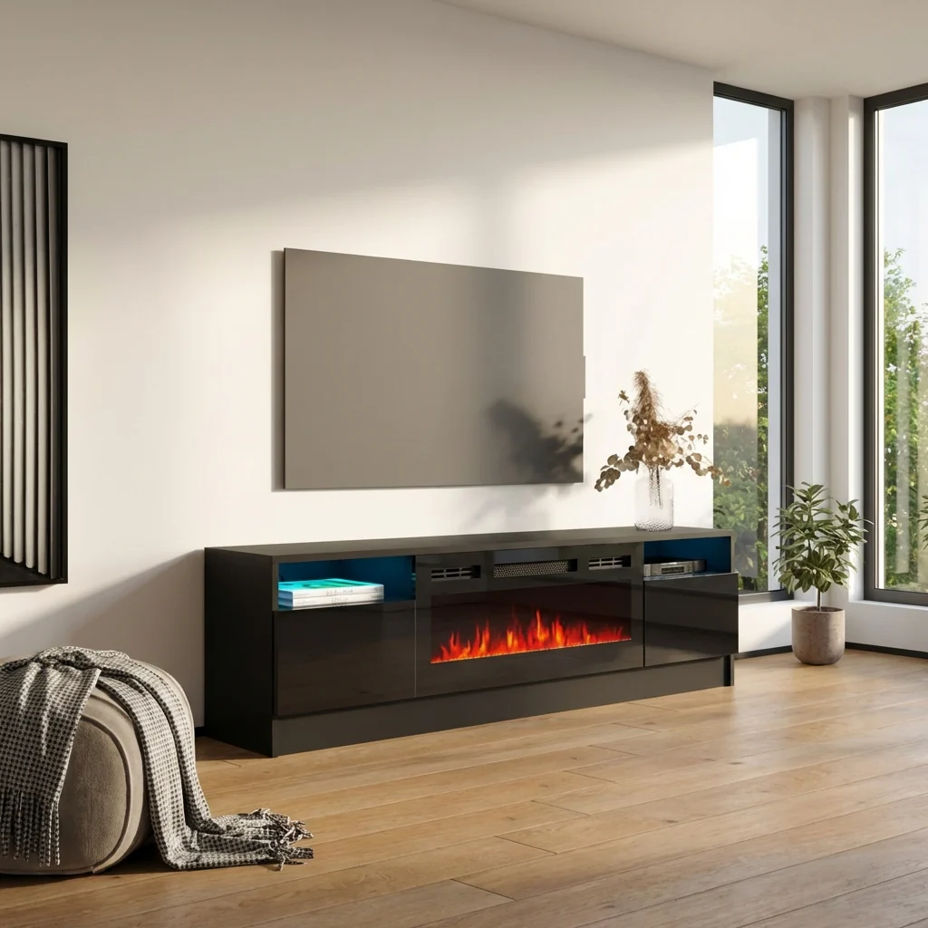 Duke 01 BL-EF Fireplace TV Stand - Image 6